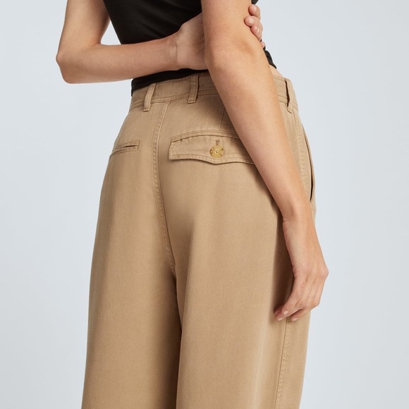 Everlane THE CHINO IN BUTTERSOFT 100% Tencel In Khaki Size 2 Pant Tapered Leg - Picture 5 of 15